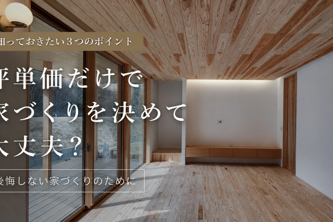坪単価だけで家づくりを決めて大丈夫？知っておきたい3つのポイント